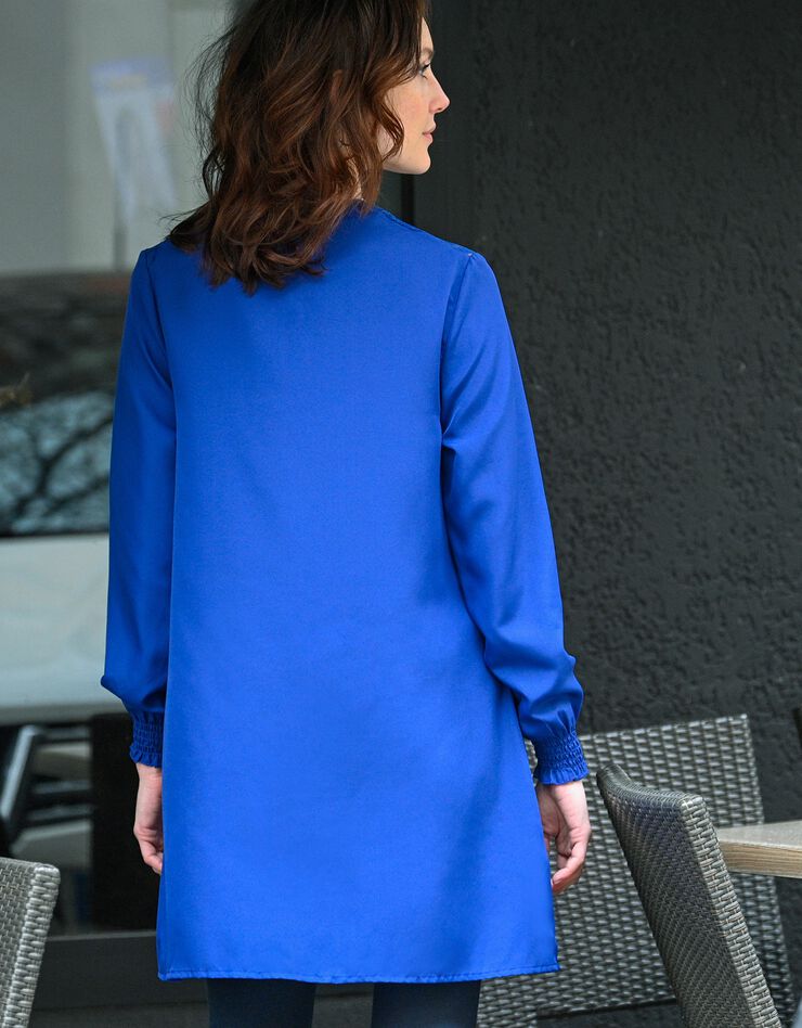 Tunique dentelle manches longues unie (bleu dur) Tunique dentelle manches longues unie (bleu dur)