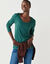 T-shirt col rond manches longues uni (eucalyptus)