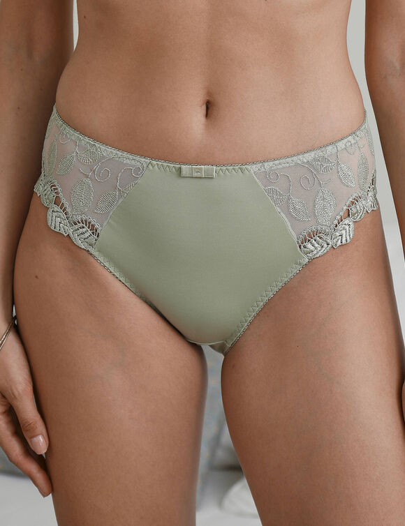 Culotte microfibre et guipure Rima - lot de 2 (tilleul)