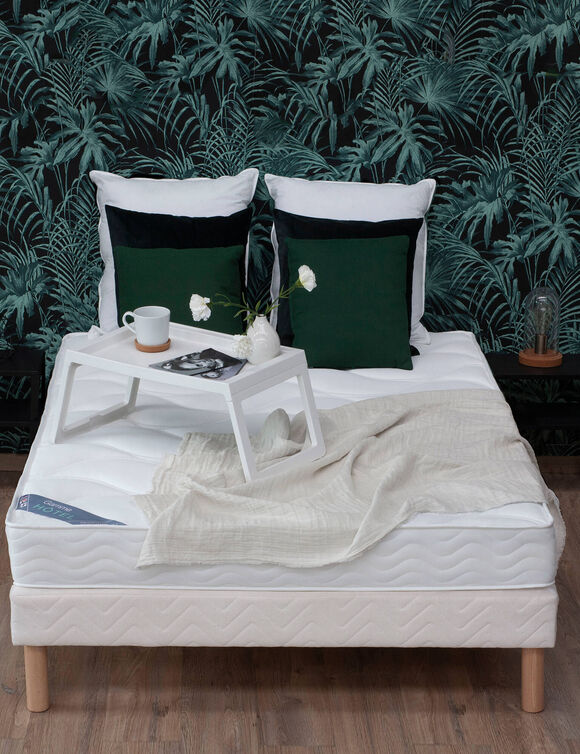 Matelas jusqu'&agrave; 980 ressorts ensach&eacute;s 7 zones qualit&eacute; h&ocirc;tellerie H25 cm (blanc)