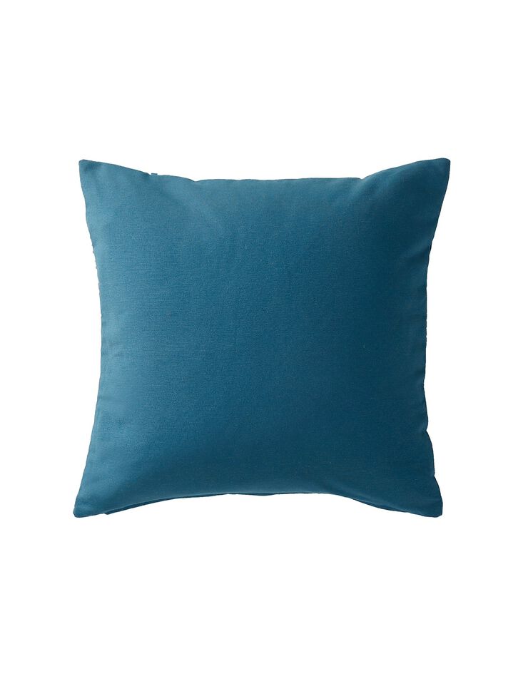 Housse de coussin carrée imprimé feuillage - lot de 2 (bleu)