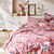 Linge de lit Kelly en coton imprimé floral (bois de rose)