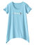 T-shirt asymétrique manches courtes – turquoise (turquoise)