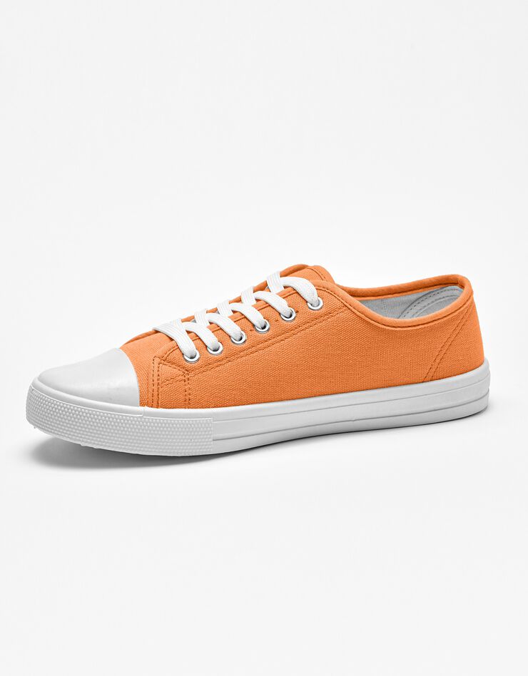 Tennis toile lacées souples bout caoutchouc (orange) Tennis toile lacées souples bout caoutchouc (orange)