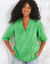 Tunique unie, gaze de coton (vert)
