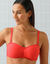 Haut de maillot de bain avec armatures Solaro - forme bandeau (grenadine)