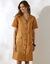 Robe courte saharienne boutonnée (beige)