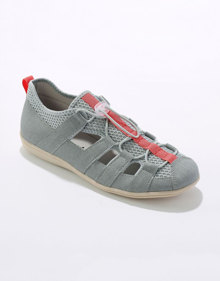 Sneakers ajourées à lacets élastiqués (gris) Sneakers ajourées à lacets élastiqués (gris)