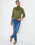 Pull col roulé, toucher doux (kaki)