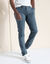 Pantalon chino toile sergé (bleu grisé)
