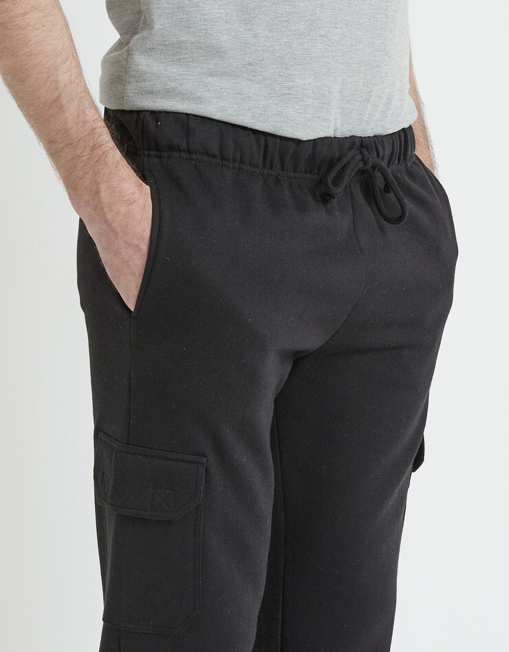 Pantalon molleton cargo (noir) Pantalon molleton cargo (noir)