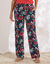 Pantalon large fluide, imprimé (marine)