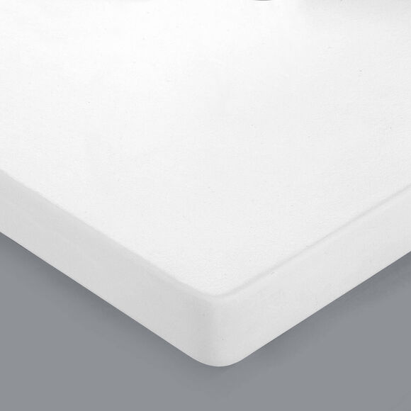 Prot&egrave;ge matelas lavable 95&deg; molleton housse 32 cm (blanc)