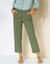 Pantalon 7/8ème cargo, twill stretch (kaki foncé)
