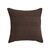 Housse coussin unie coton tissage artisanal - lot de 2 (chocolat)