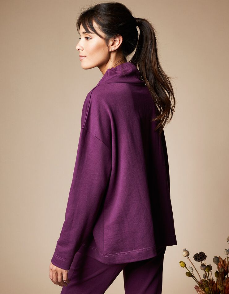 Sweat molleton gratté (prune) Sweat molleton gratté (prune)