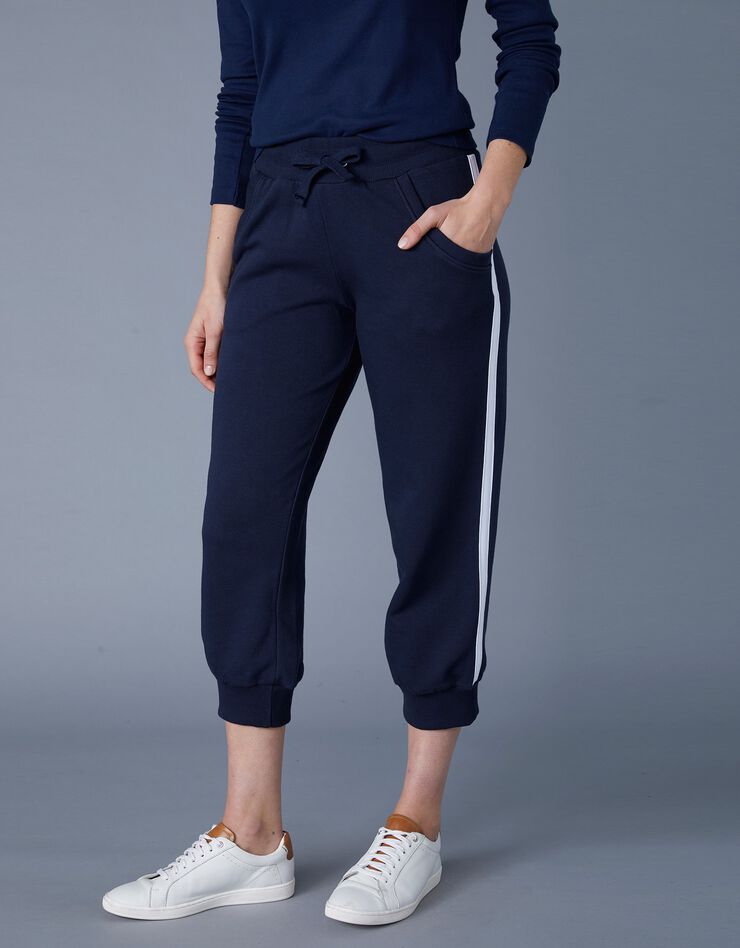 Pantacourt jogging bicolore (marine / blanc) Pantacourt jogging bicolore (marine / blanc)