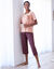 Pyjama court imprimé animalier (pêche / aubergine)