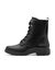 Boots cuir noir à lacets largeur confort (noir)