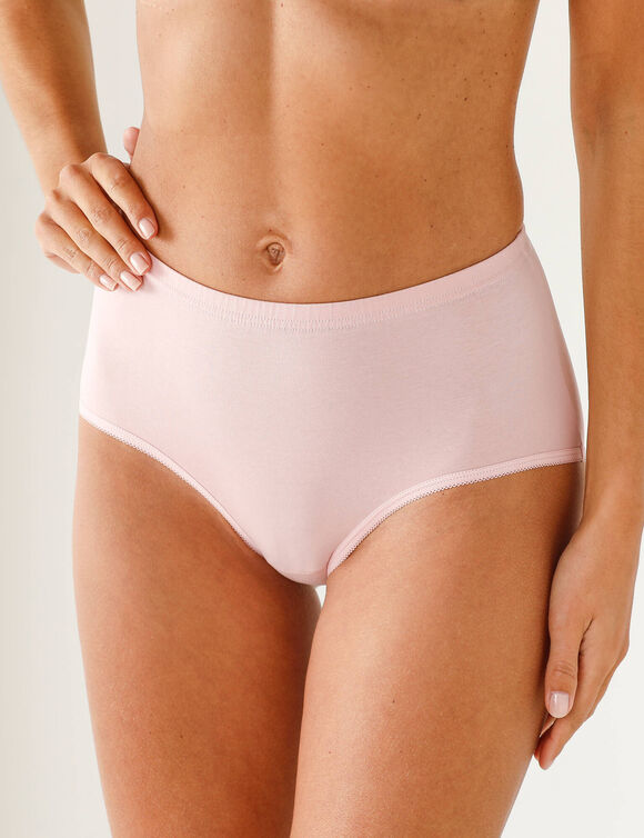 Culotte coton forme maxi unie tons nude - lot de 7  (neutre)