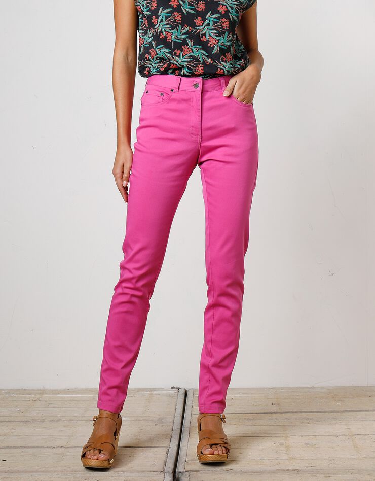 Pantalon fuselé couleur (rose)