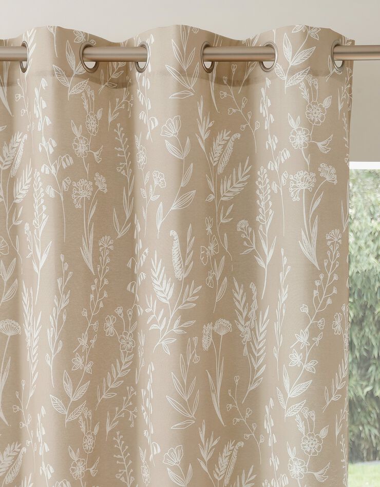 Rideau imprimé bucolique Alessia (beige)