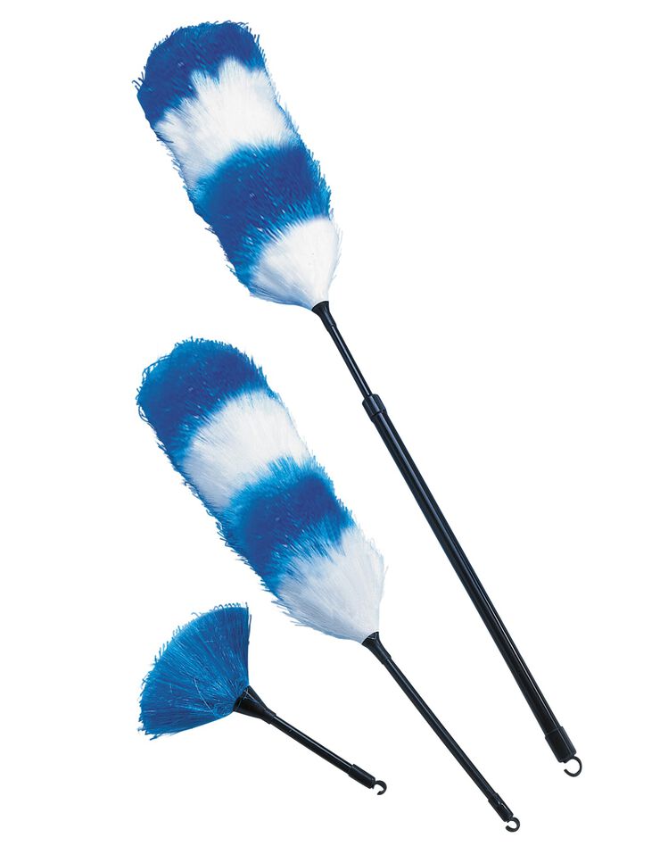 Plumeaux - lot de 3 (blanc / bleu)