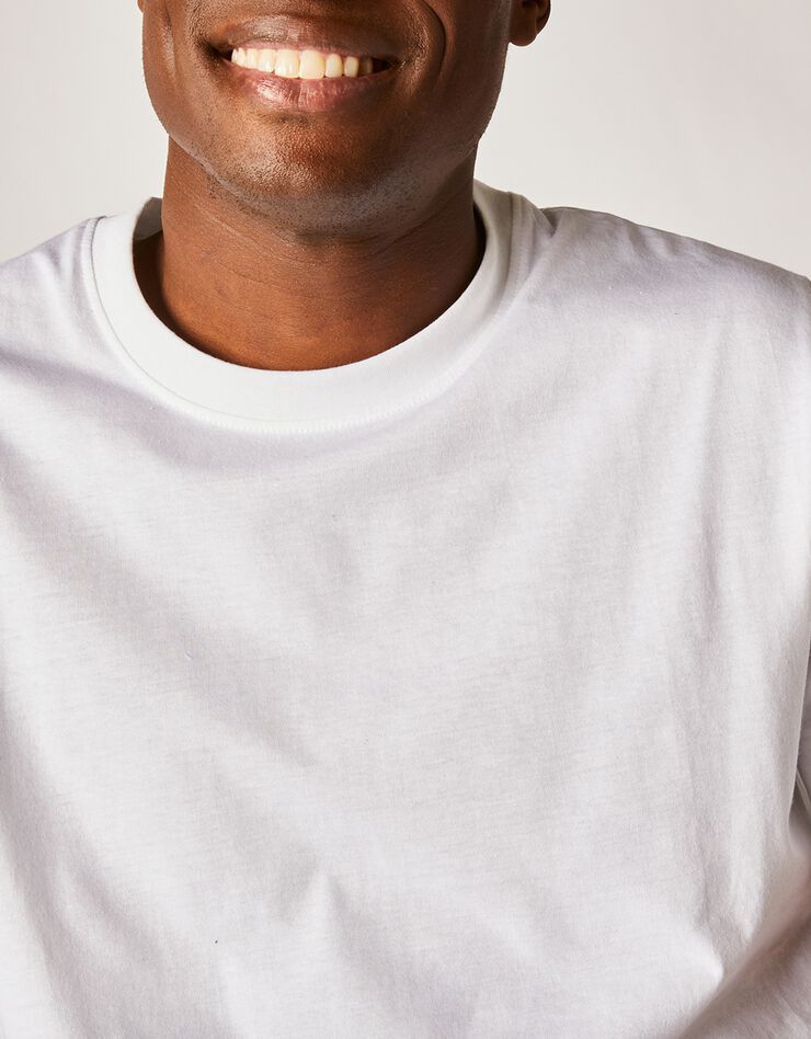 Tee-shirt col rond manches courtes (blanc)