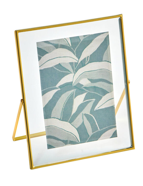 Cadre photo en verre transparent (doré)