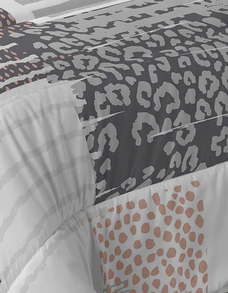 Couette microfibre imprimée Savane - 400g/m2 (gris)