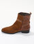 Boots cuir bi-mati&egrave;re. (caramel)