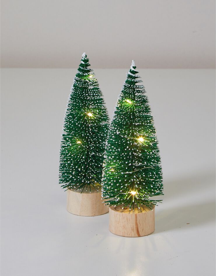 Lot de 2 sapins lumineux à leds vert (vert) Lot de 2 sapins lumineux à leds vert (vert)