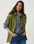 Gilet sans manches, maille fantaisie (vert mousse)