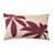 Coussin rectangulaire imprimé feuillage (naturel / figue)