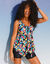 Short de bain long Boruca (noir / multicolore)