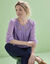 Blouse macramé unie, voile plumetis (parme)