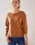 Pull col bateau manches 3/4 (noisette)