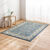 Tapis rectangulaire motifs perse (bleu gris&eacute;)
