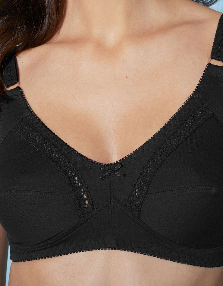 Soutien-gorge coton emboîtant sans armatures - lot de 2 (blanc + noir) Soutien-gorge coton emboîtant sans armatures - lot de 2 (blanc + noir)
