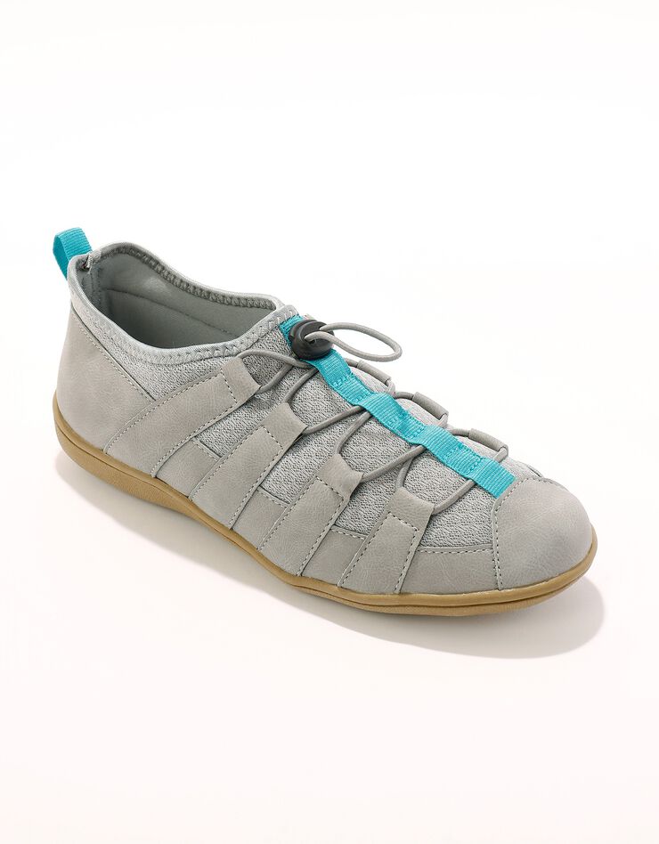Sneakers détente en mesh à lacets élastiques (gris) Sneakers détente en mesh à lacets élastiques (gris)