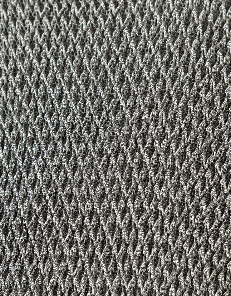 Housse texturée bi-extensible spéciale canapé fauteuil à accoudoirs (gris chiné)
