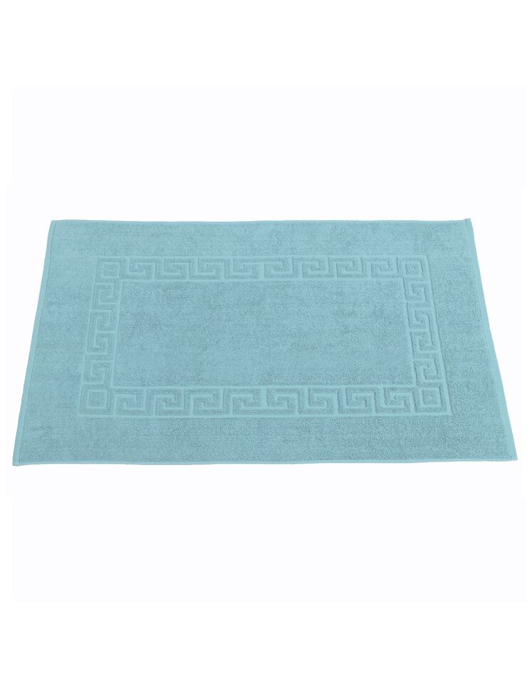 Tapis de bain éponge liteau motif frise grecque (vert d'eau) Tapis de bain éponge liteau motif frise grecque (vert d'eau)