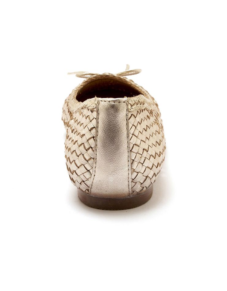 Ballerines plates ajourées en cuir (doré) Ballerines plates ajourées en cuir (doré)