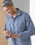 Pyjama rayures flanelle coton (marine / &eacute;cru)