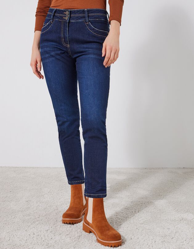 Jean 7/8ème fuselé stretch (dark blue)