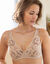 Soutien-gorge forme foulard dentelle bicolore et tulle - avec armatures flexibles (caramel)
