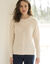 Pull col rond en maille fantaisie (écru)