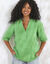 Tunique unie, gaze de coton (vert)