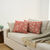 Housse de coussin imprim&eacute; feuillage - lot de 2 (rose blush)