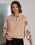 Gilet sans manches toucher doux, boutons dorés (beige)